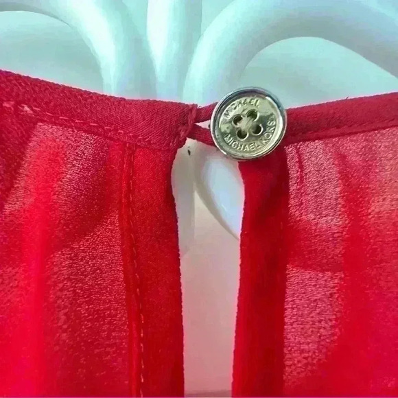 MICHEAL KORS RED SLEVELESS TOP SIZE SMALL - Picture 7 of 9